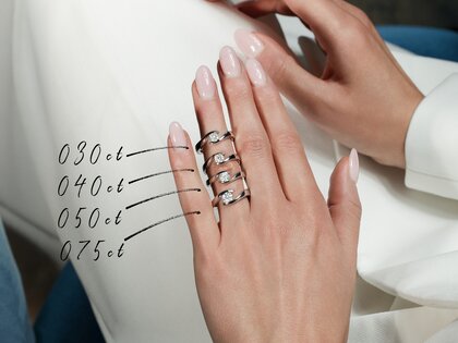 Bague de fiançailles Twist dans platine 950/- avec diamant 0,50ct G/SI
