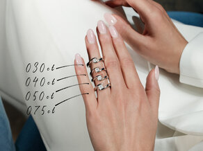 Bague de fiançailles Twist dans platine 950/- avec diamant 0,50ct G/SI