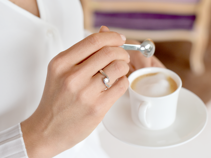 Bague de fiançailles Twist diamant de laboratoire