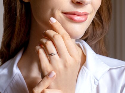 Bague de fiançailles Twist dans 14K or blanc avec diamant 0,07ct H/SI