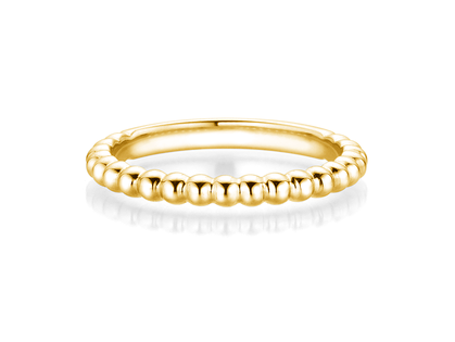 Bague de fiançailles Beads en 14K or jaune polie