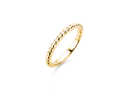 Bague de fiançailles Beads en 14K or jaune polie