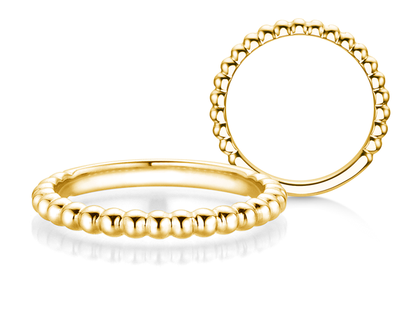 Bague de fiançailles Beads en 14K or jaune polie