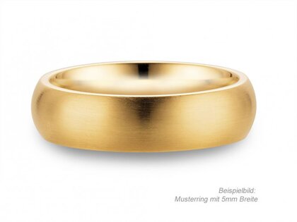 Bague pour homme Classic 2,5mm en 9K or jaune mate