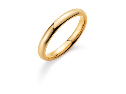 Bague pour homme Classic 3mm dans 14K or jaune polie
