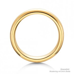 Bague pour homme Classic 3mm dans 14K or jaune polie
