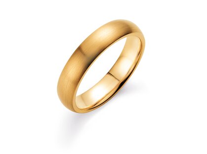 Bague pour homme Classic 4,5mm en 18K or jaune mate