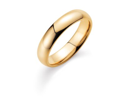 Bague pour homme Classic 5mm dans 18K or jaune polie