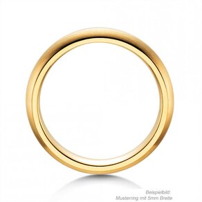 Bague pour homme Classic 6,5mm en 18K or jaune mate