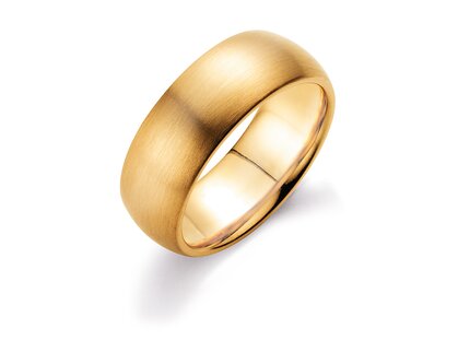 Bague pour homme Classic 8mm dans 18K or jaune mate