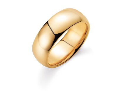 Bague pour homme Classic 7,5mm en 14K or jaune polie