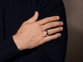 Bague pour homme Classic 7mm dans Argent 925/- mate