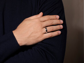 Bague pour homme Classic 5mm dans Argent 925/- mate