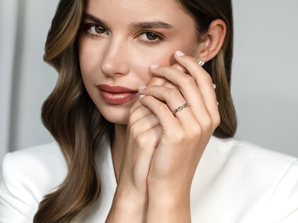 Bague de fiançailles Curve en Argent 925/- polie