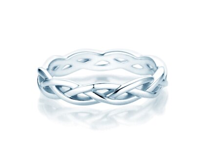 Bague de fiançailles Curve en Argent 925/- polie