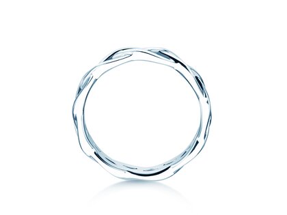 Bague de fiançailles Curve en Argent 925/- polie