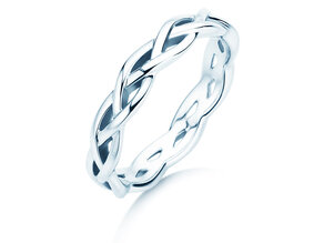 Bague de fiançailles Curve en Argent 925/- polie