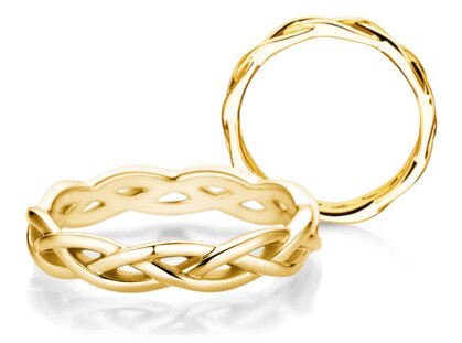 Bague de fiançailles Curve en 18K or jaune polie