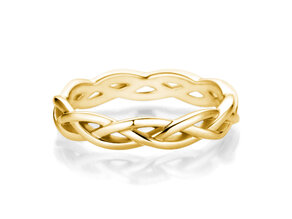 Bague de fiançailles Curve en 14K or jaune polie