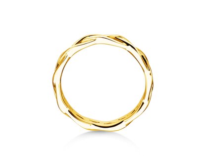 Bague de fiançailles Curve en 14K or jaune polie