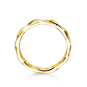 Bague de fiançailles Curve en 14K or jaune polie