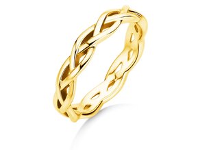 Bague de fiançailles Curve en 14K or jaune polie