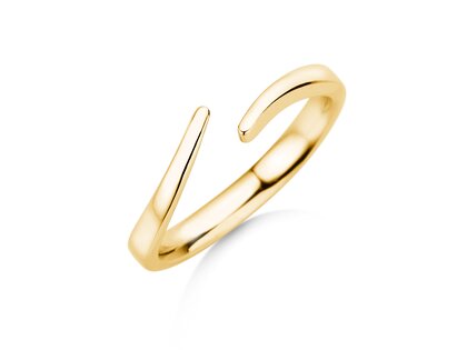 Bague de fiançailles Flow en 14K or jaune polie