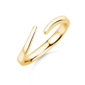 Bague de fiançailles Flow en 14K or jaune polie