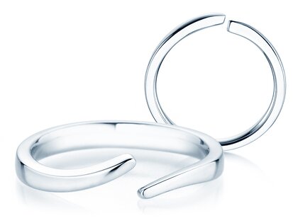 Bague de fiançailles Flow en Argent 925/- polie