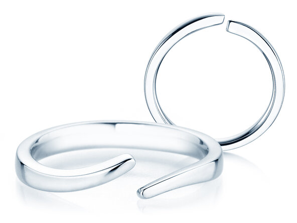 Bague de fiançailles Flow en Argent 925/- polie