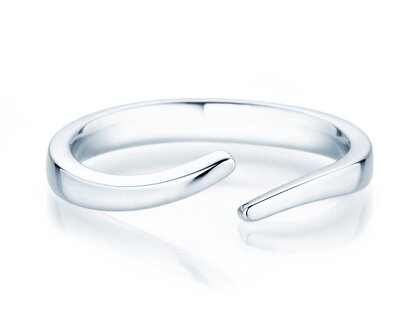 Bague de fiançailles Flow en Argent 925/- polie