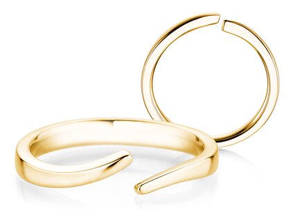Bague de fiançailles Flow en 14K or jaune polie