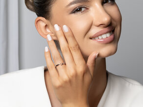 Bague de fiançailles Flow en Argent 925/- polie