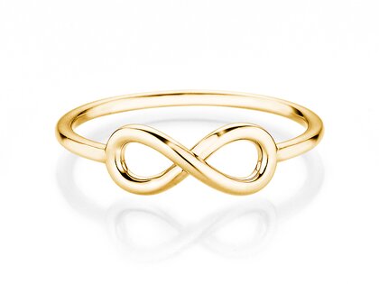 Bague de fiançailles Infinity Air en 14K or jaune polie