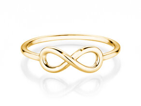 Bague de fiançailles Infinity Air en 14K or jaune polie