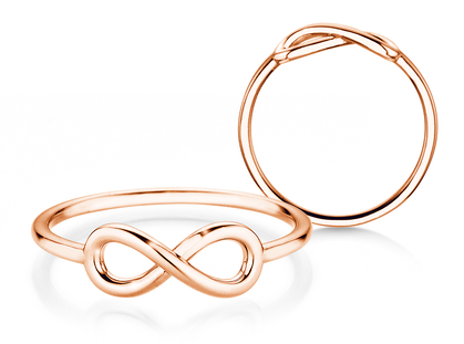 Bague de fiançailles Infinity Air en 9K or rose polie