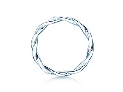 Bague de fiançailles Infinity Curve en Argent 925/- polie