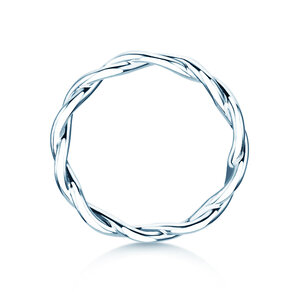 Bague de fiançailles Infinity Curve en Argent 925/- polie
