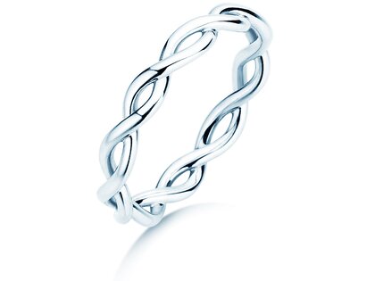 Bague de fiançailles Infinity Curve en Argent 925/- polie