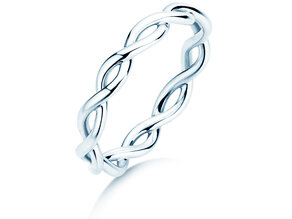 Bague de fiançailles Infinity Curve en Argent 925/- polie