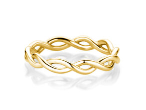 Bague de fiançailles Infinity Curve en 14K or jaune polie