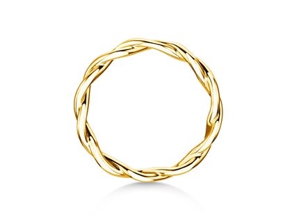 Bague de fiançailles Infinity Curve en 14K or jaune polie