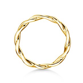 Bague de fiançailles Infinity Curve en 14K or jaune polie