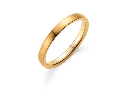 Bague pour homme Infinity 3mm dans 14K or jaune mate
