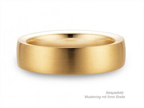 Bague pour homme Infinity 3mm dans 14K or jaune mate