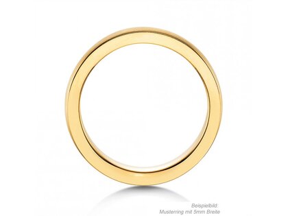 Bague pour homme Infinity 3mm dans 14K or jaune mate
