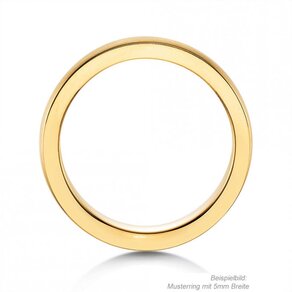 Bague pour homme Infinity 3mm dans 14K or jaune mate