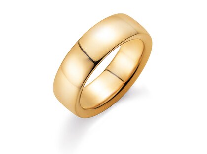 Bague pour homme Infinity 7mm en 9K or jaune polie