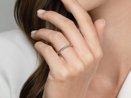 Bague de fiançailles Loop en Argent 925/- polie