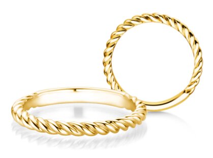 Bague de fiançailles Loop en 18K or jaune polie